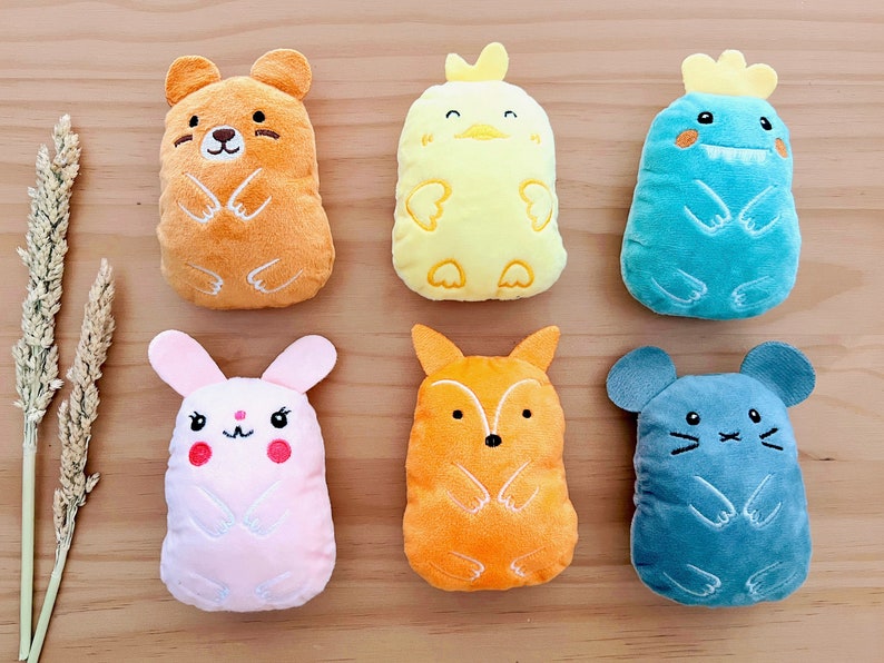 Wild Catz Rabbitz Plush Cat Toy with Multicolours - 11 x 8 x 4.5cm