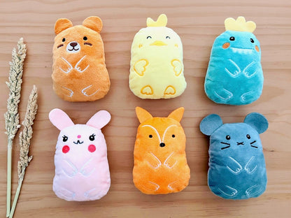 Wild Catz Rabbitz Plush Cat Toy with Multicolours - 11 x 8 x 4.5cm