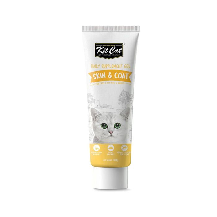 Kit Cat Daily Nutritional Supplement Gel For Cats & Kittens - Skin & Coat (120g)