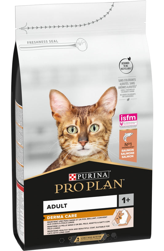 Pro Plan Adult Derma Care, Dry Cat Food with Salmon, 1.5 kg