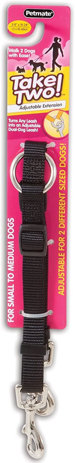 Petmate Take Two Adjustable Coupler 5/8in x 18-24in Black