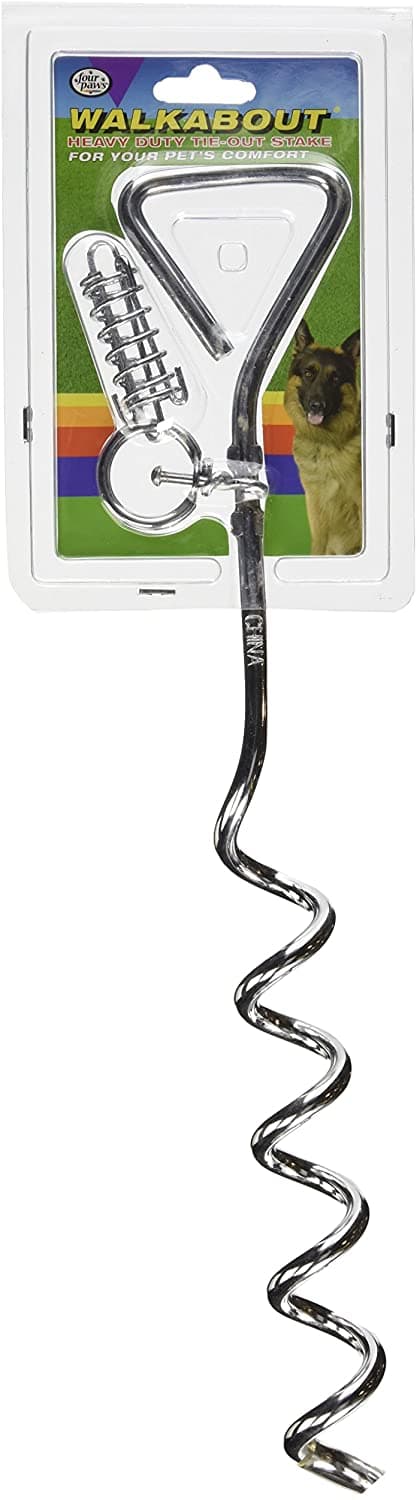 Four Paws Walk About Spiral Tie Out Stake 19"