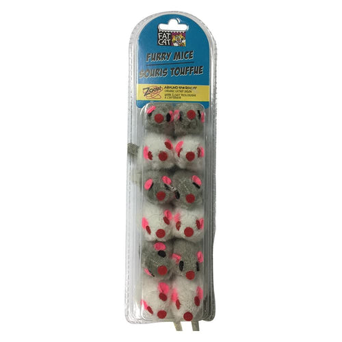 Petmate Fat Cat Fur Catnip Mice Small 12pc
