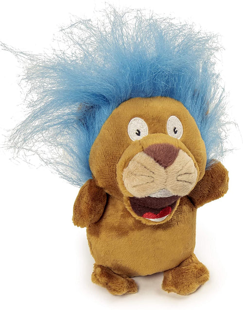 goDog® Silent Squeak™ Crazy Hairs Lion with Chew Guard Technology™ Durable Plush Dog Toy Small