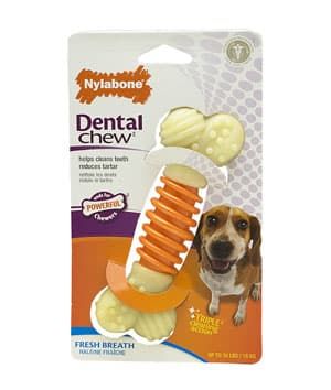 Nylabone Pro Action Dental Chew Bone, Bacon Wolf Nylon Chews