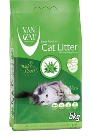 Van Cat White Bentonite Clumping Cat Litter Aloe Vera 5Kg Cat Litter
