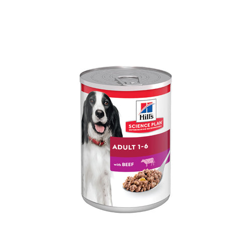 Hill's Science Plan Adult Dog Wet Food with Beef Can (370g)