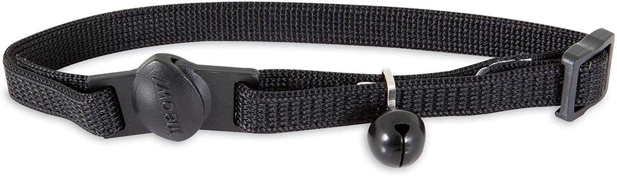 Petmate Breakaway Cat Collar 3/8in x 8-12in Black