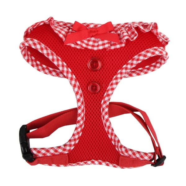 PUPPIA VIVIEN HARNESS A RED L Neck 13.5" Chest 20-29"