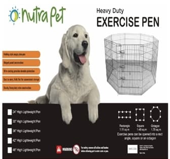 Nutrapet High Lightweight Exercise Pen- Black Powder Coated 36 andInches play pen