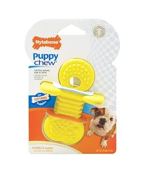 Nylabone Puppy Chew Rubber Teether, Vanilla Regular Nylon Chews