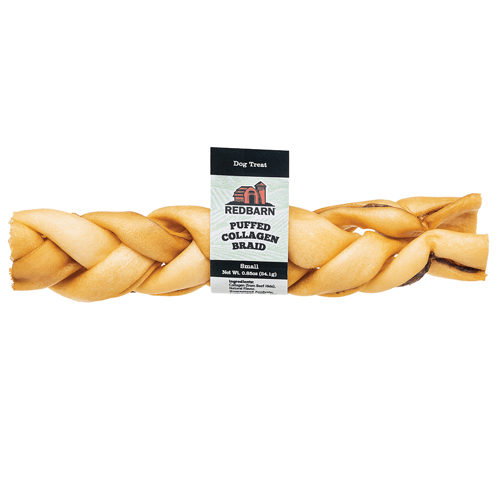 RedBarn Puffed Collagen Braid 6" Chews .85oz/24.1g
