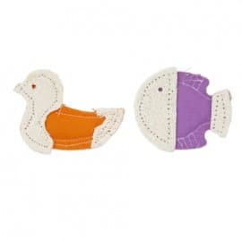 Petmate Jackson Galaxy Natural Loofah Crackle Fish & Bird 2-Pack