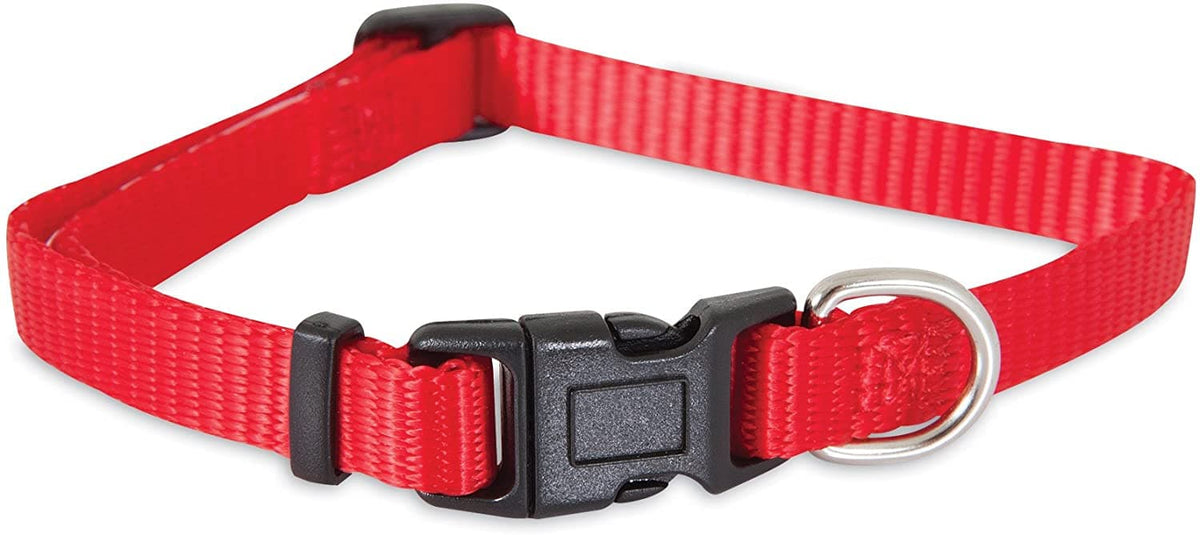 Petmate Nylon Adjustable Dog Collar 1 1/2"x20-30" Red