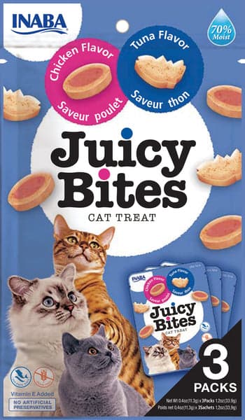 INABA Juicy Bites Tuna & Chicken Flavor 33.9g /3 pouches per pack
