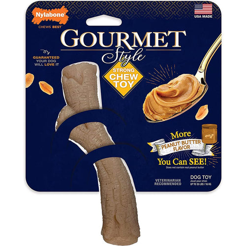 Nylabone Gourmet Style Strong Chew Stick, Peanut Butter Medium