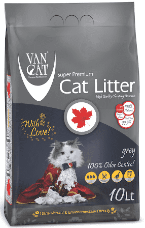Van Cat White Clumping Bentonite Cat Litter Grey 10Kg
