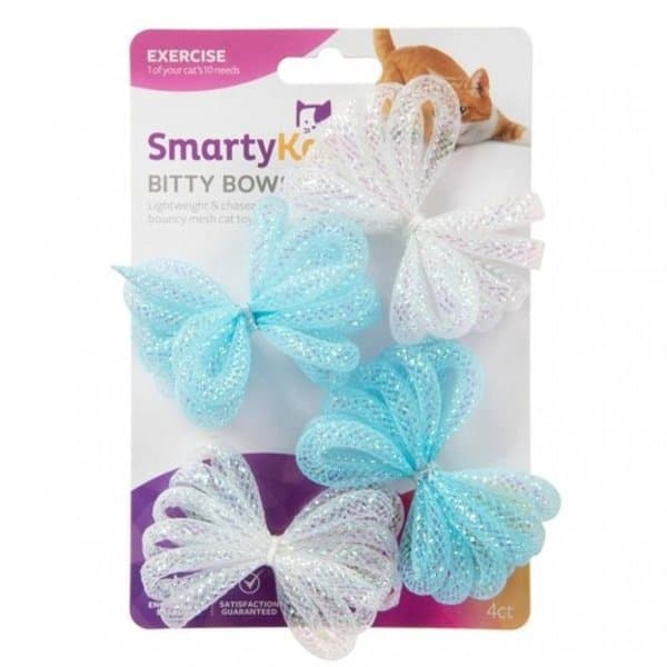 SmartyKat Bitty Bows Set of 4 Mesh Ball Cat Toys