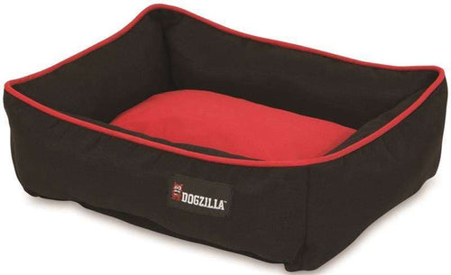Petmate Dogzilla 22 x 18 Rectangular Lounger Red/Black 6-Pack