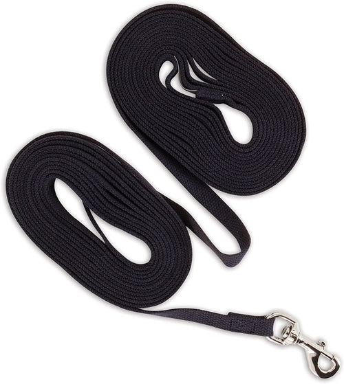 Aspen Pet Cotton Training Dog Lead 5/8in x 20in Black