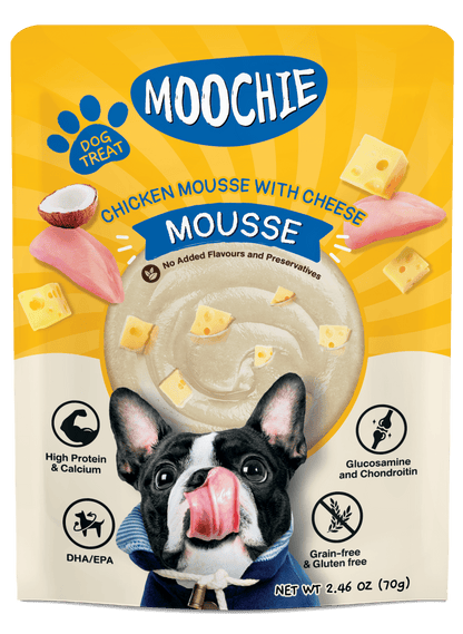 Moochie Dog Mousse - Chicken with Cheese Pouch 70g