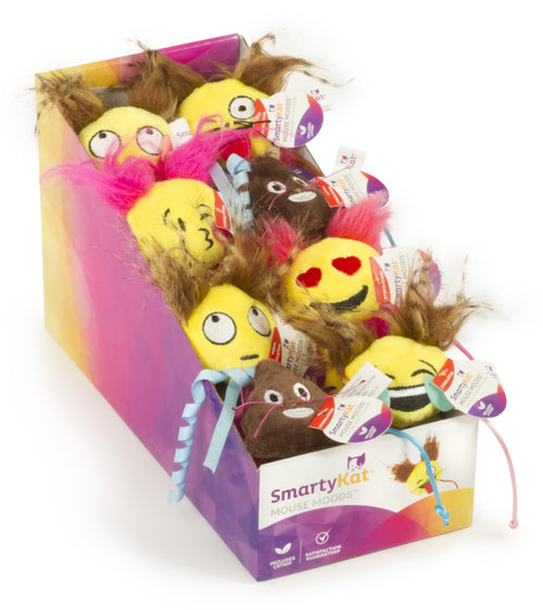 SmartyKat Mouse Moods Set of 2 Emoji Catnip Cat Toys