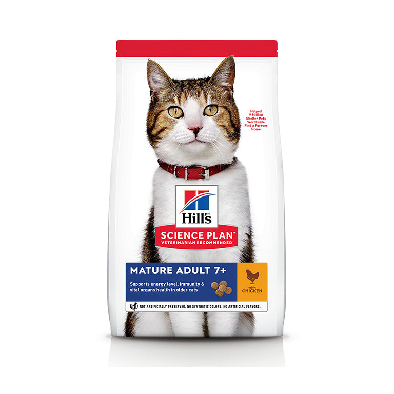 Hill's Science Plan Mature Adult 7+ cat food with Chicken - 1.5kg
