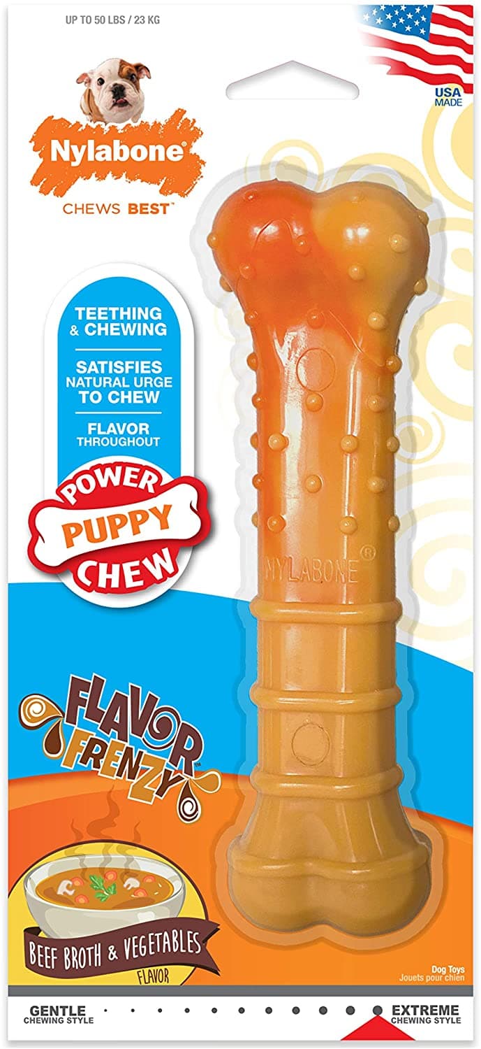 Nylabone Puppy Power Chew, Beef Broth & Veggies Giant