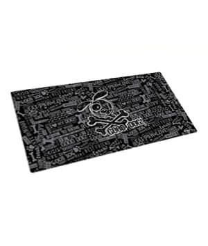 Drymate Good Dog Cross Bones - Black Dog Bowl Place Mat 16 x 28 inches