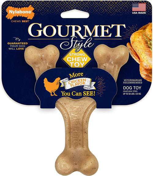 Nylabone Gourmet Style Strong Chew Wishbone, Chicken Large