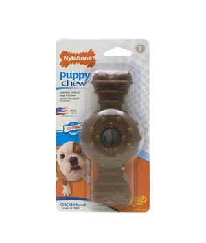 Nylabone Puppy Chew Ring Bone, Chicken Wolf Nylon Chews