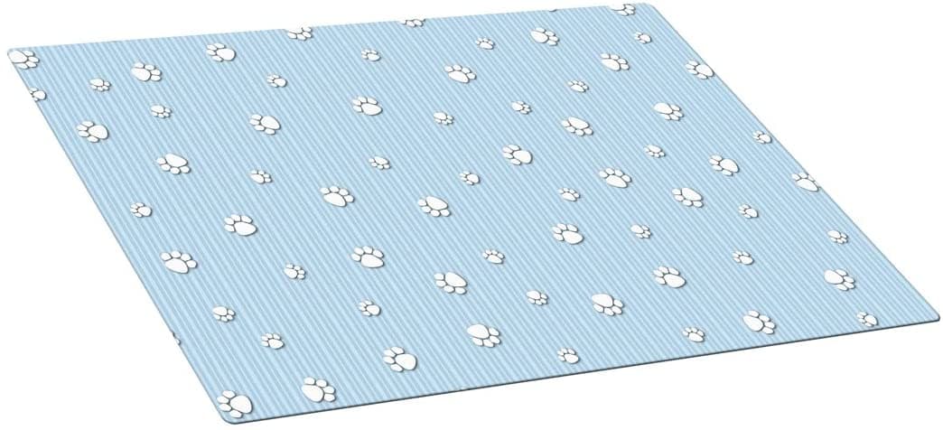Drymate Blue Paw Stripe Dog Crate Mat 15 X 22 inches