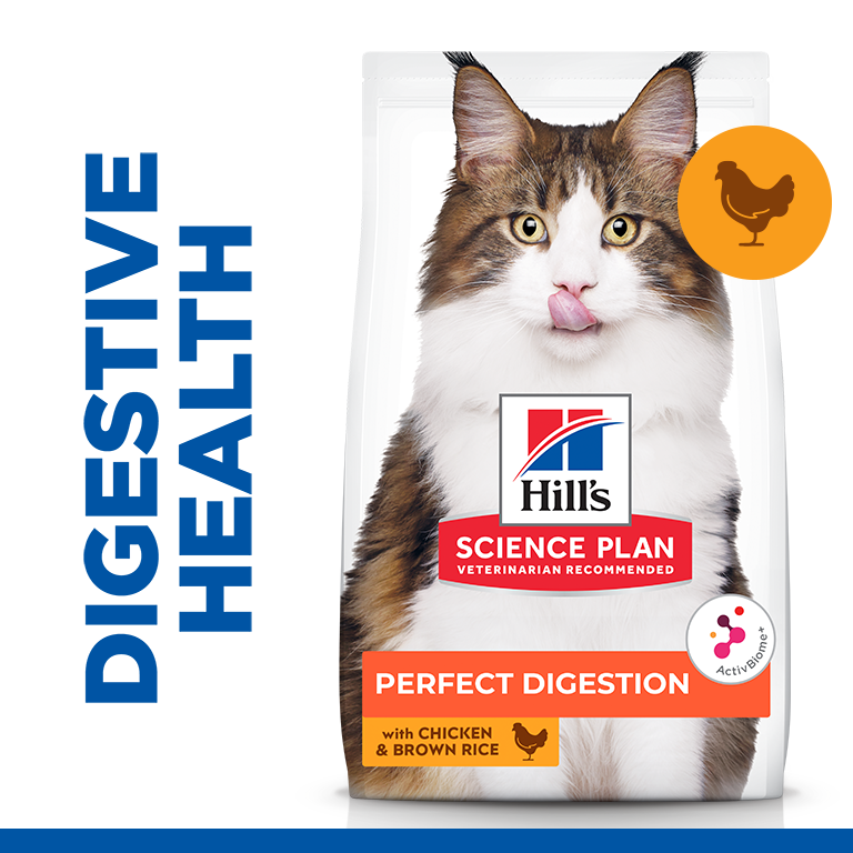 Hill's Science Plan Perfect Digestion Adult 1+ Cat Food with Chicken & Brown Rice - 1.5kg