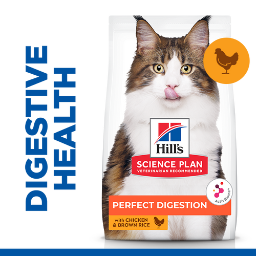 Hill's Science Plan Perfect Digestion Adult 1+ Cat Food with Chicken & Brown Rice - 1.5kg