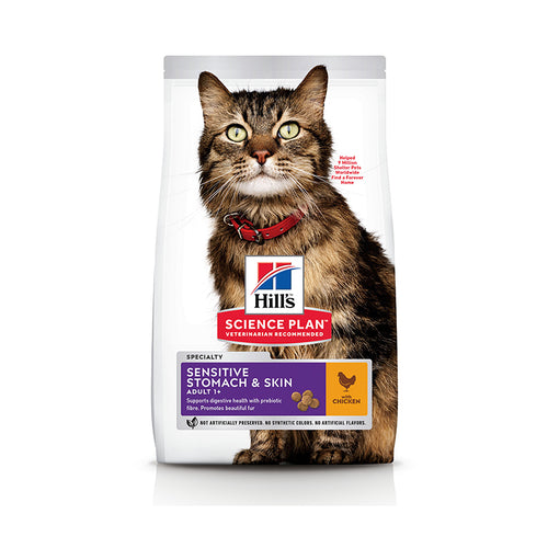 Hill's Science Plan Sensitive Stomach & Skin Adult Cat Food with Chicken - 1.5kg