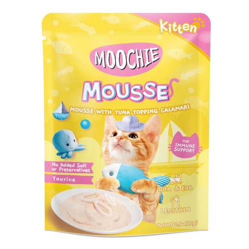 Moochie Kitten Tuna with Topping Calamari 70g Pouch