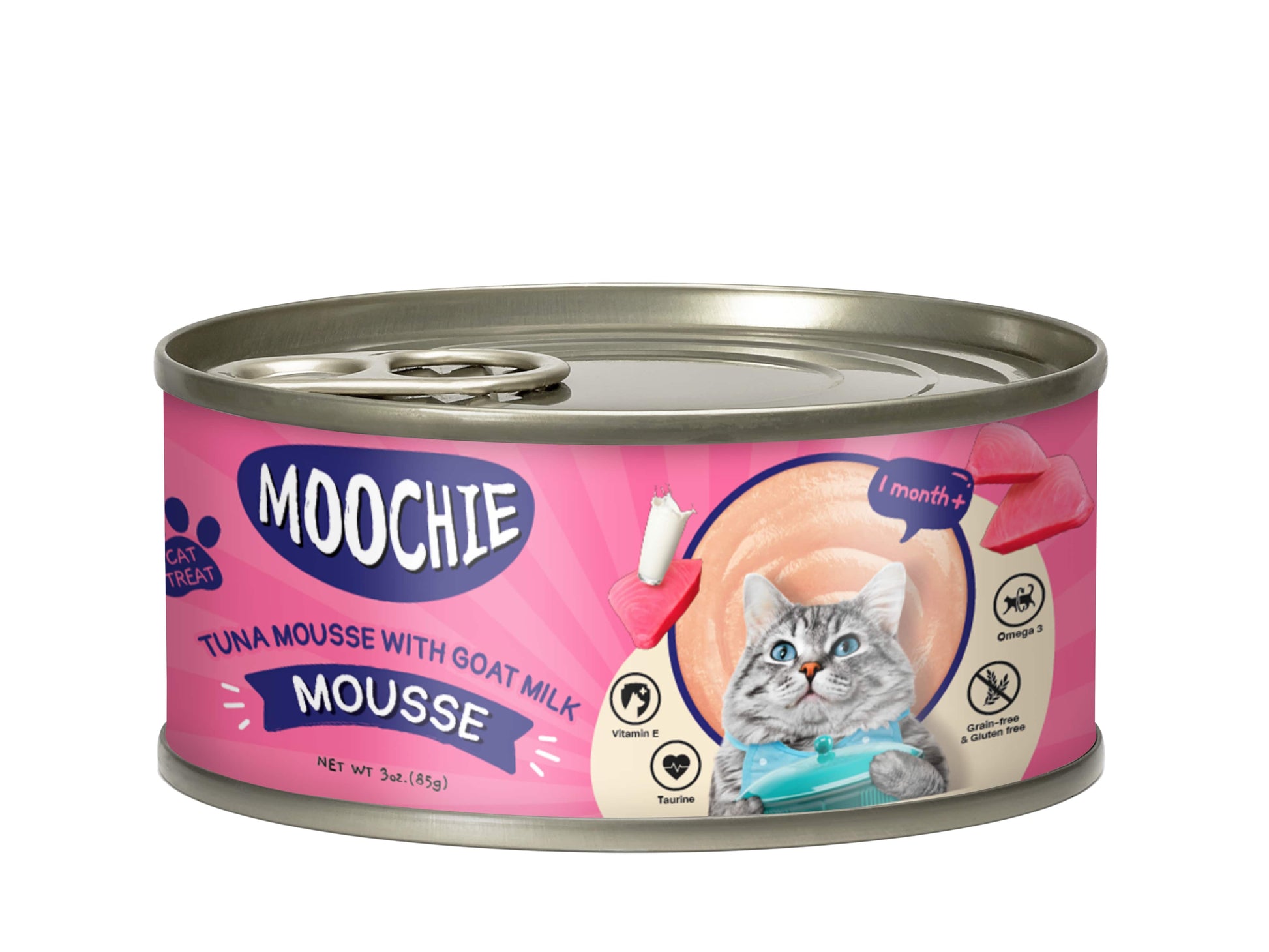 Moochie Tuna Mousse with Goatmilk 85g Can