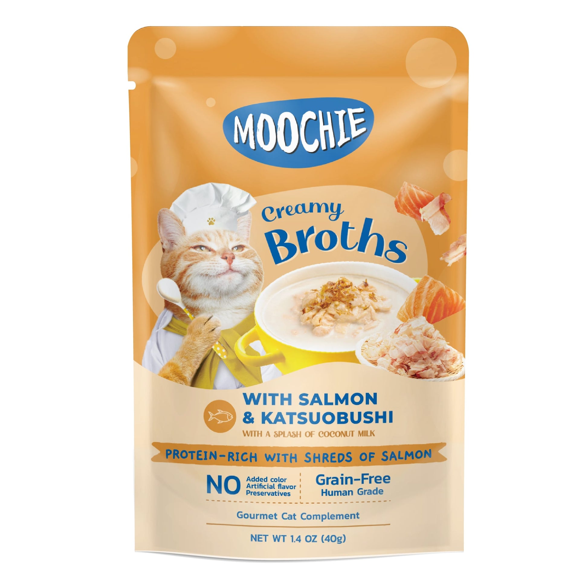 Moochie Creamy Broth with Salmon & Katsuobushi 40g Pouch