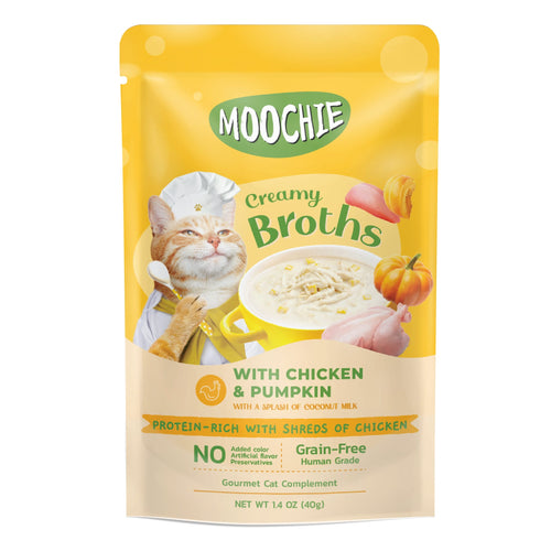 Moochie Creamy Broth with Chicken & Pumpkin 40g Pouch