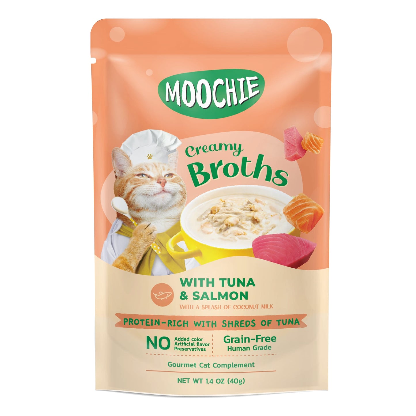 Moochie Creamy Broth with Tuna & Salmon 40g Pouch