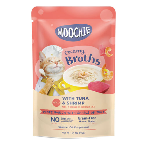 Moochie Creamy Broth with Tuna & Shrimp 40g Pouch