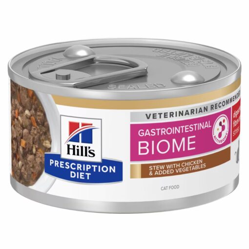 Hill’s Prescription Diet Gastrointestinal Biome Stress Wet Cat Food Stew with Chicken & added Vegetables 82gm