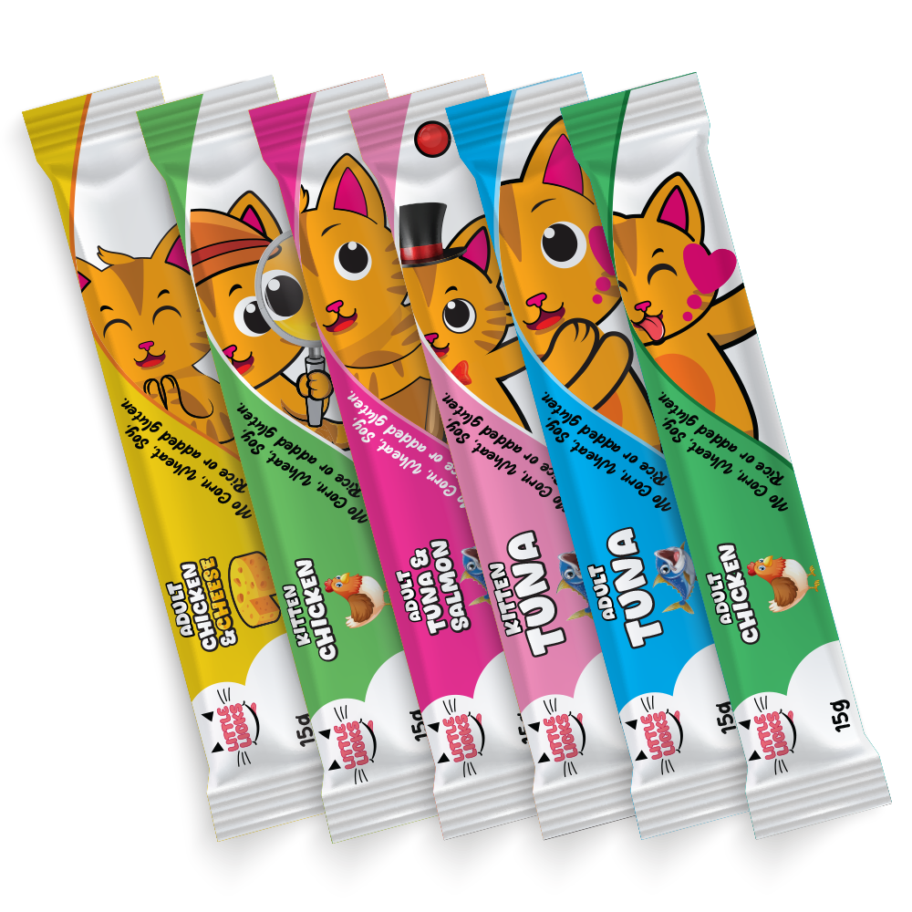 Smudges Little Licks Tuna & Salmon Creamy Bisque Treats for Kitten Cat 4 x 15g