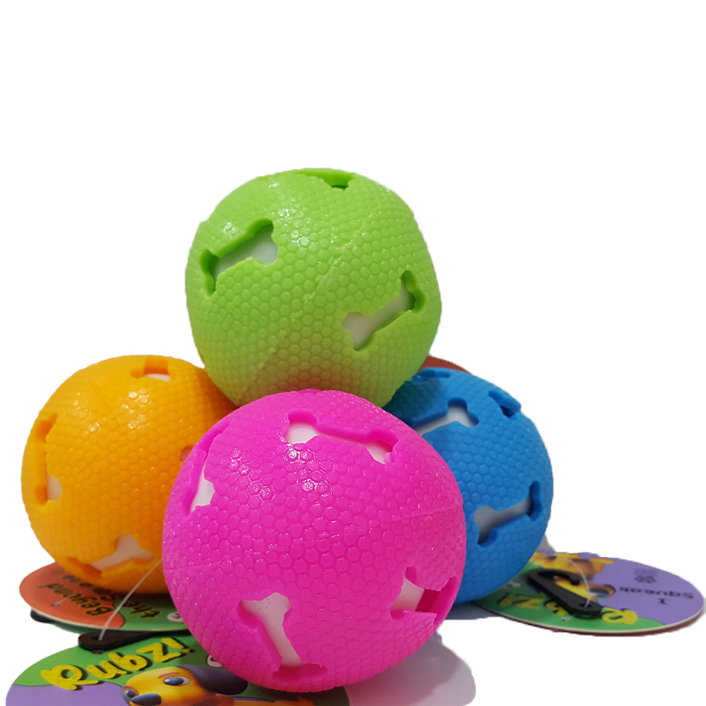 Rubz Peirced Grid Shiny Ball Assorted Colors - Dia 7.5cm