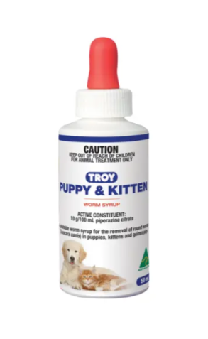 Troy Puppy and Kitten Worm Syrup 50ml
