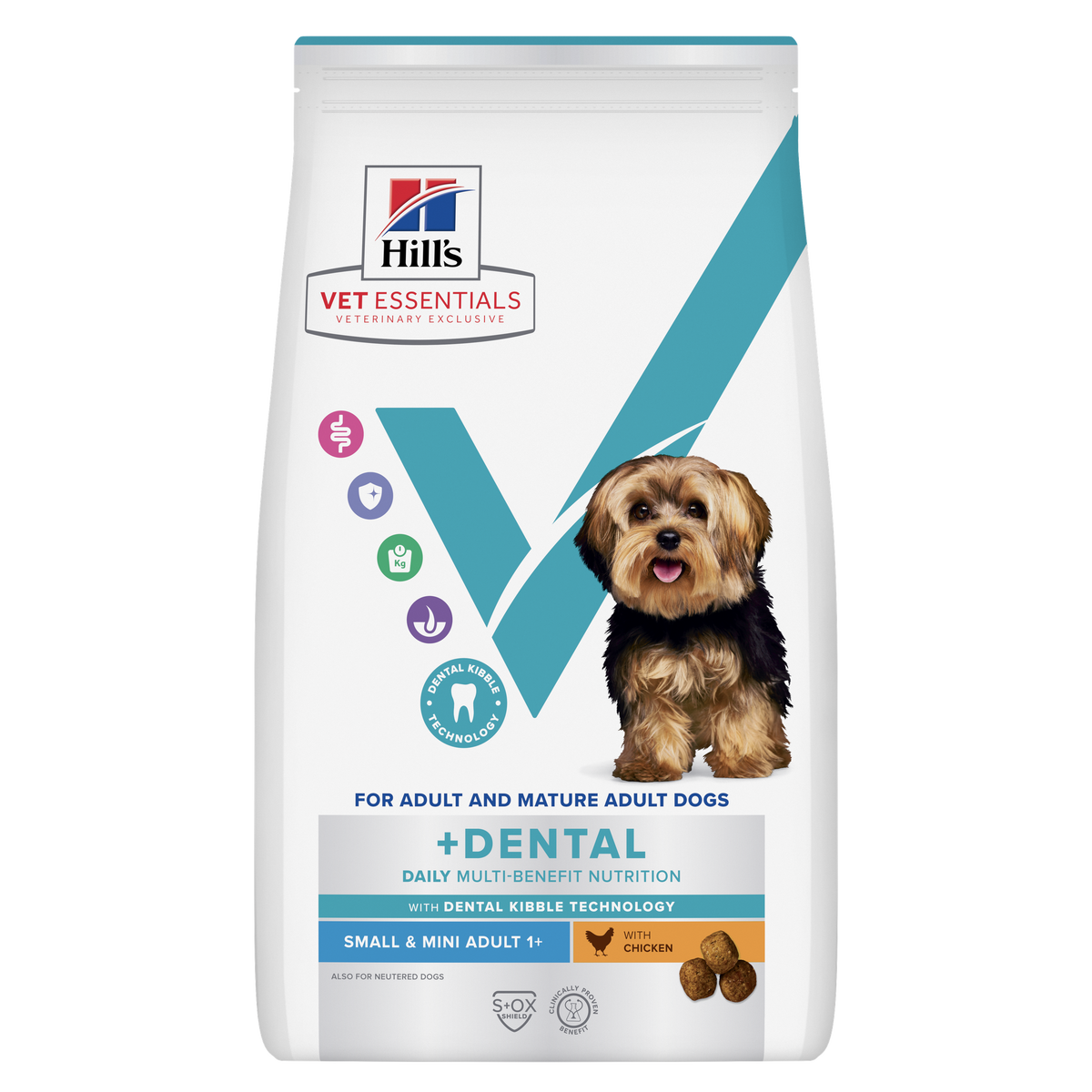 Hill's Vet Essentials Multi-Benefit + Dental Adult 1+ Small & Mini Dry Dog Food With Chicken 600g