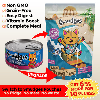 Aloha Smudges Tuna Adult Cat wet food in Jelly 85g Pouch