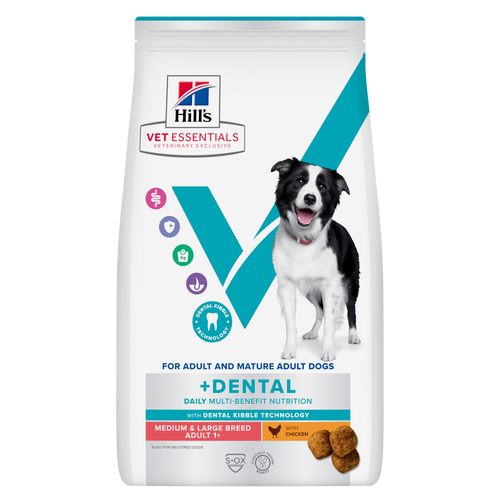 Hill's Vet Essentials Multi-Benefit + Dental Adult 1+  Medium and Large Breed Dog Food with Chicken 2kg