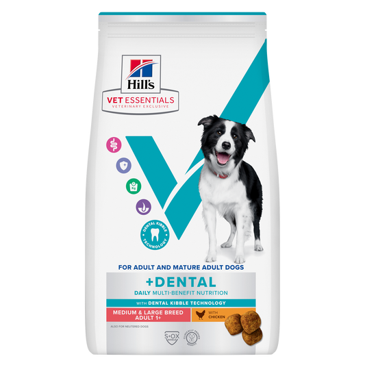 Hill's Vet Essentials Multi-Benefit + Dental Adult 1+  Medium and Large Breed Dog Food with Chicken 2kg