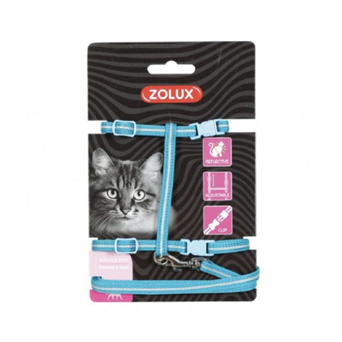 Zolux Cat Harness & Leash Kit - Blue